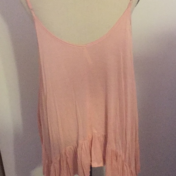 Mauve Pink Asymmetrical Crochet Detail Tunic Top - Picture 7 of 9